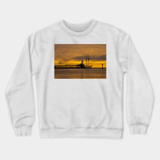 The Flying Dutchman leaving the Port of Blyth Crewneck Sweatshirt